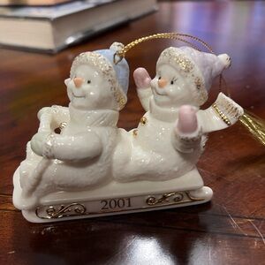 2001 Lenox Snowman Christmas Tree ornament.